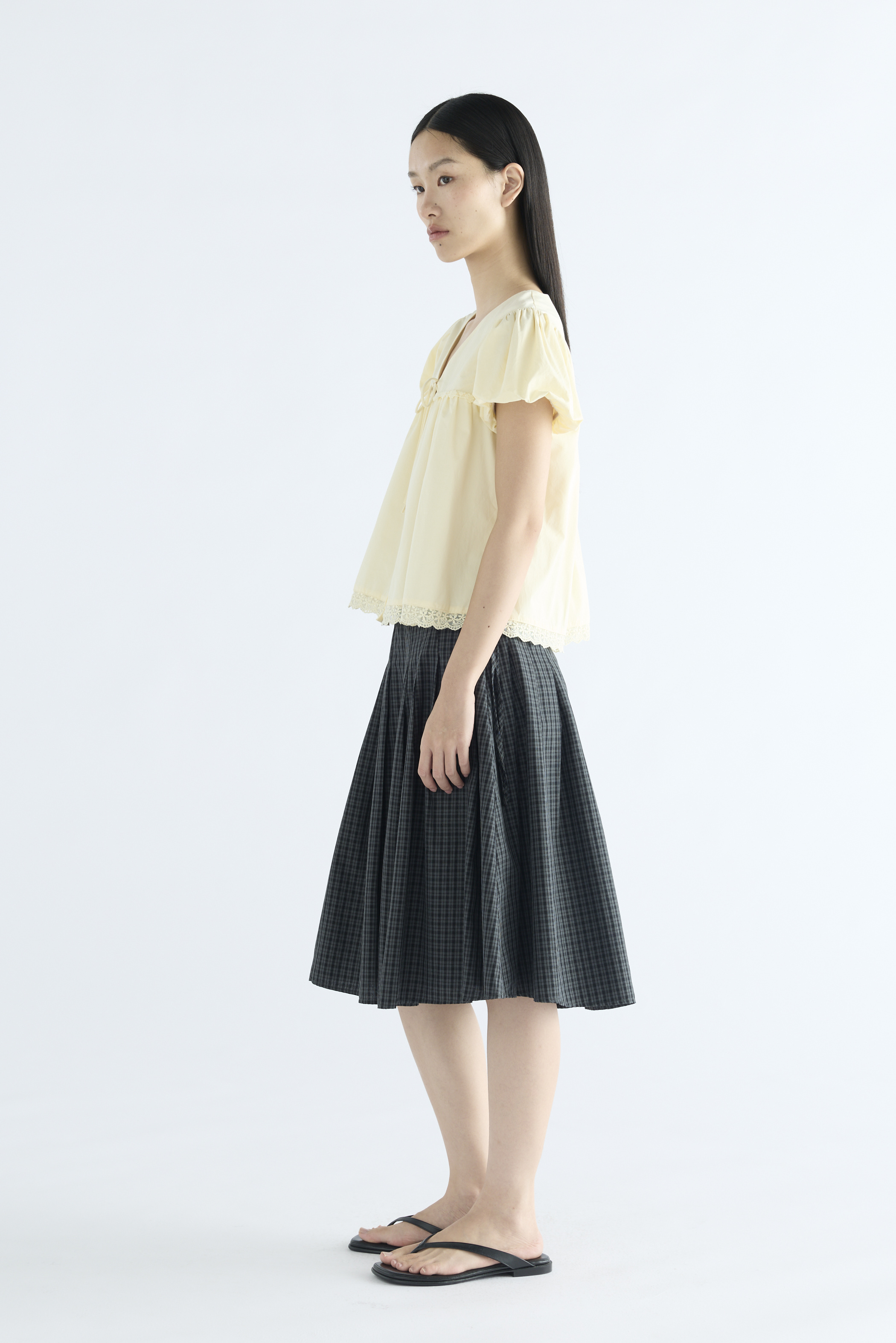 Lavena Pleated Half Skirt