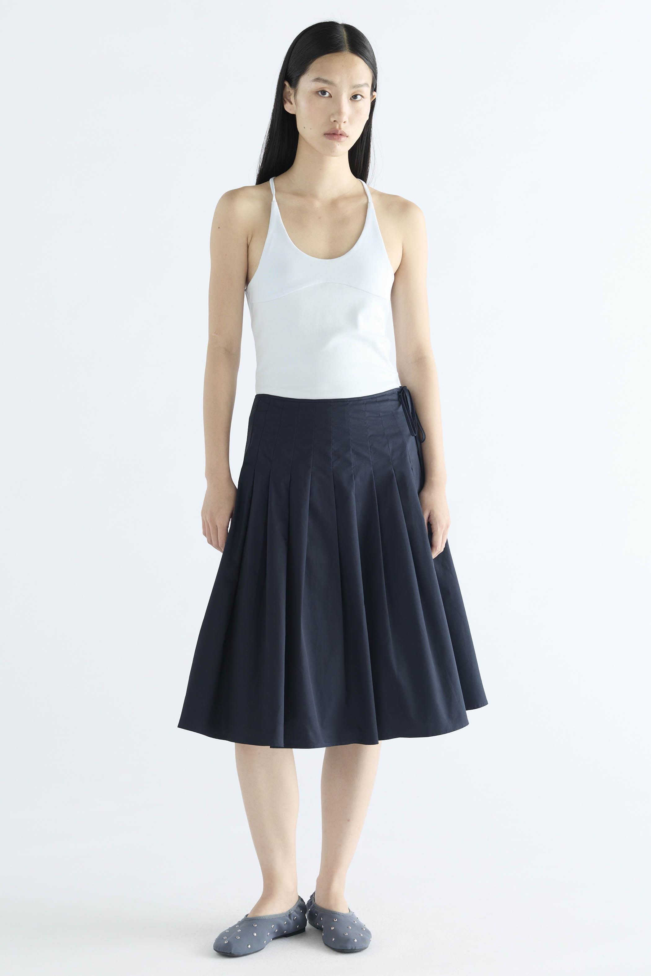 Lavena Pleated Half Skirt