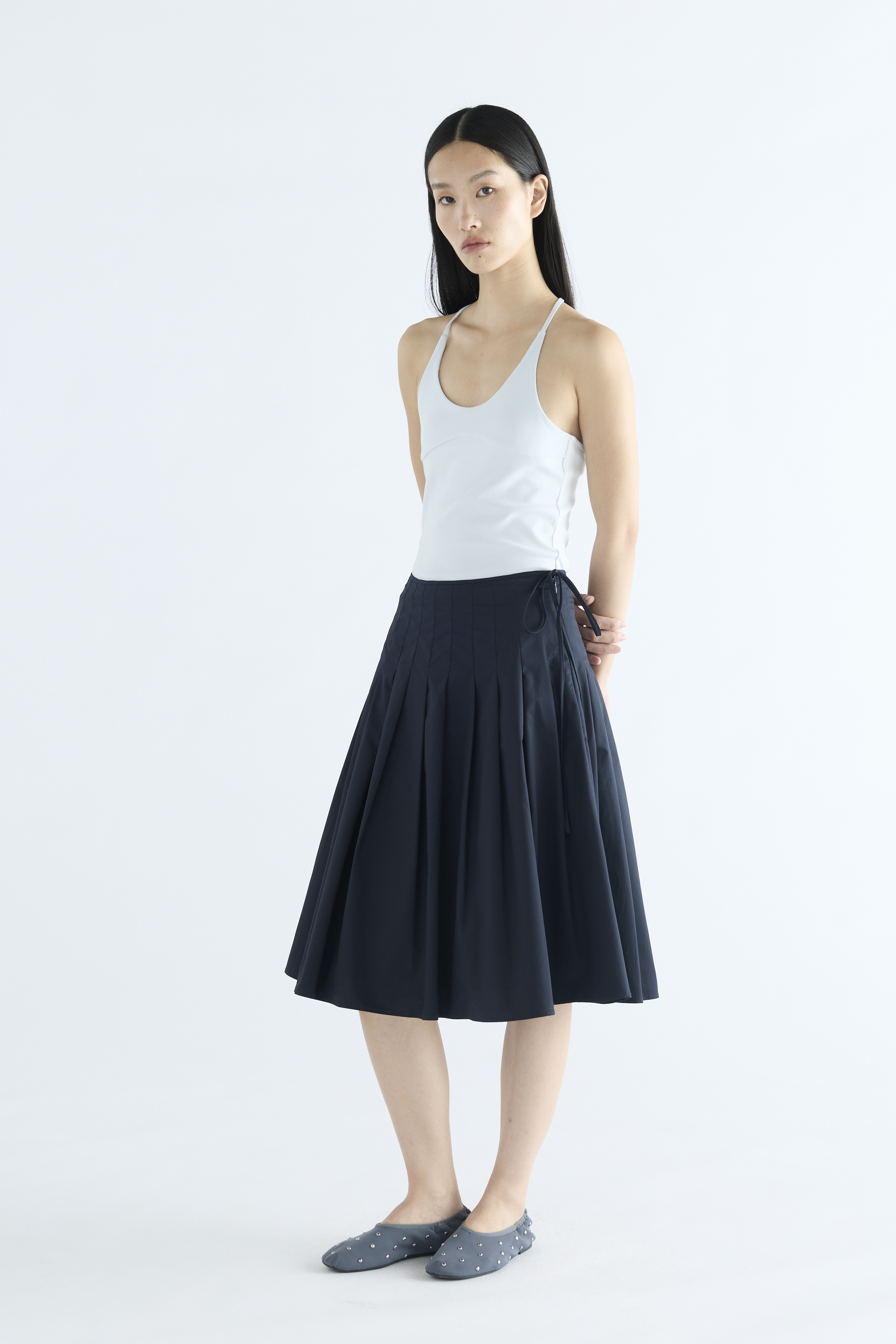 Lavena Pleated Half Skirt