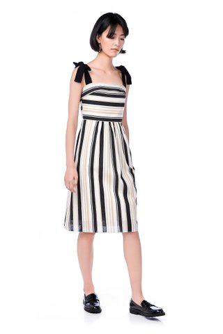 Fressa Mix Stripe Midi Dress