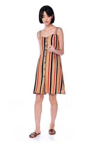 Imena Stripe Midi Dress