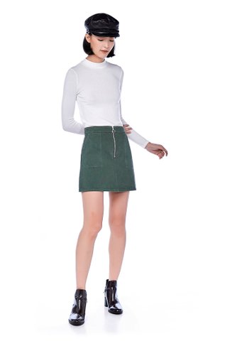 Winnie Zip Up Mini Skirt 