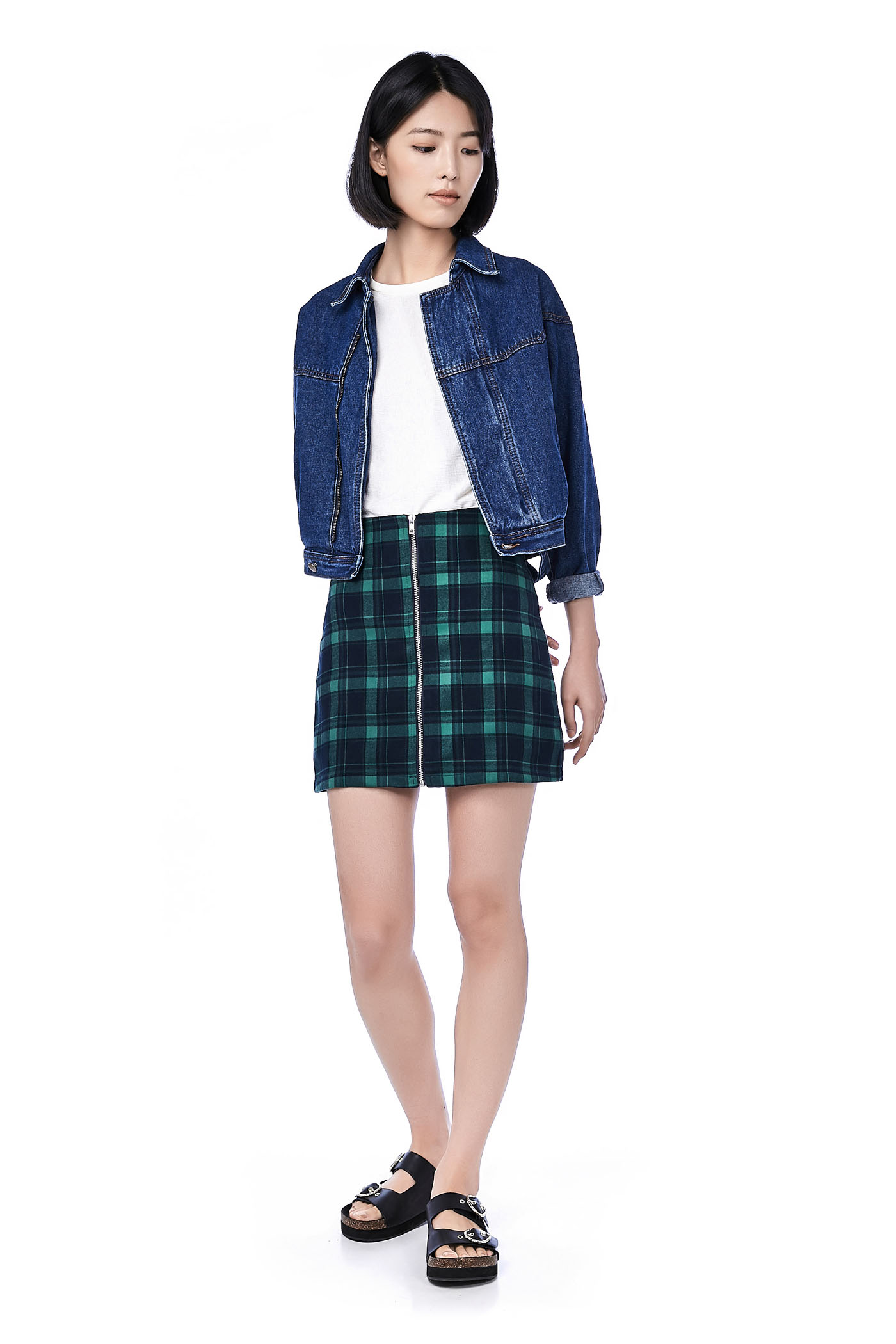 Clairo Zip Front Mini Skirt 