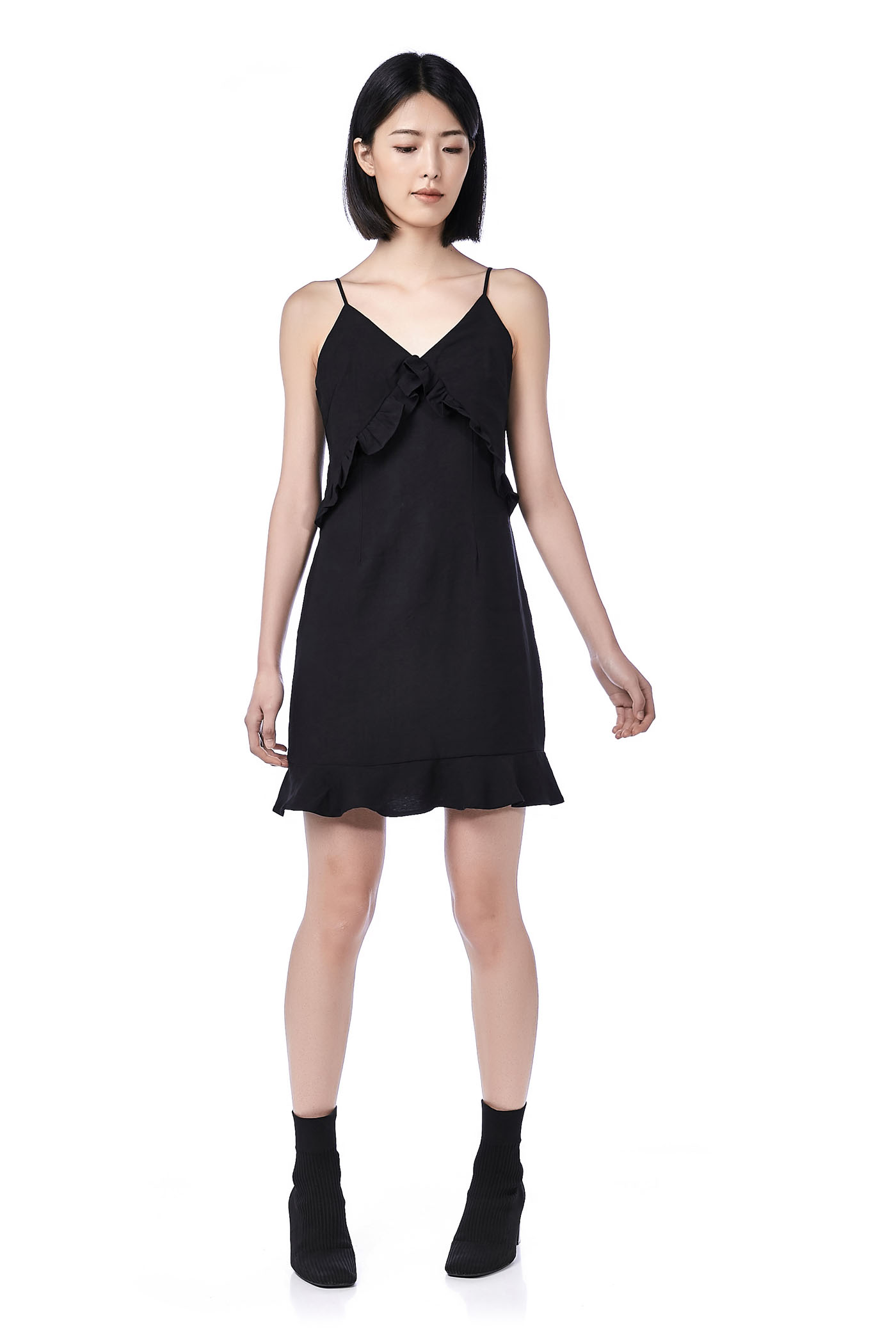 Alondra Frill-Trim Mini Dress