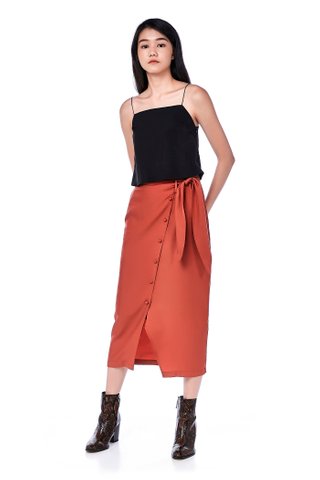 Lipps Overlap Tie-Waist Skirt