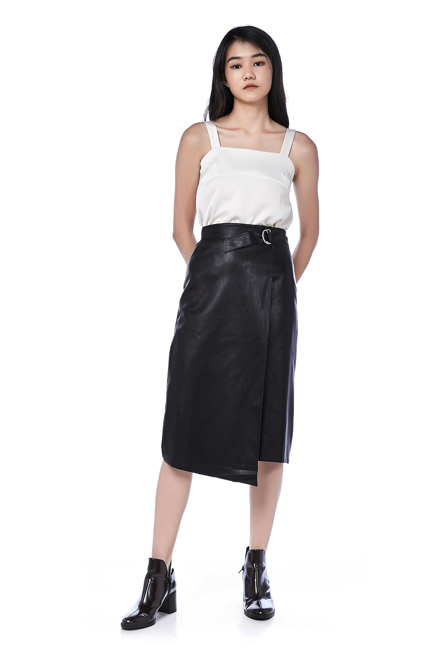 Leanor Asymmetrical Belted Skirt