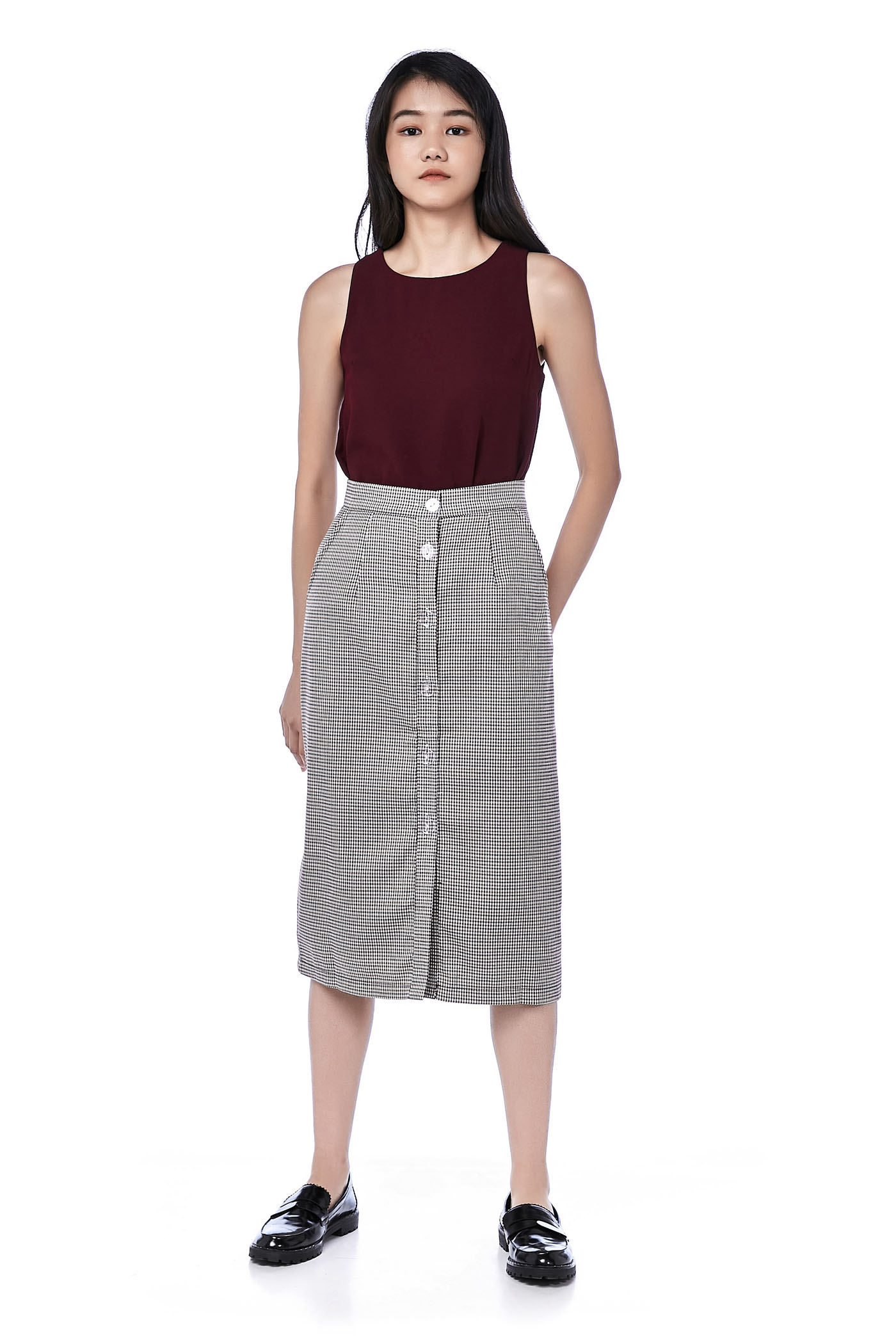 Marleen Button-Down Midi Skirt 