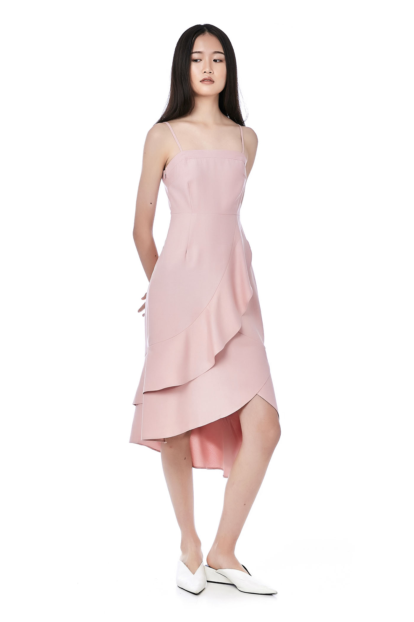 Leonie Ruffle Midi Dress 