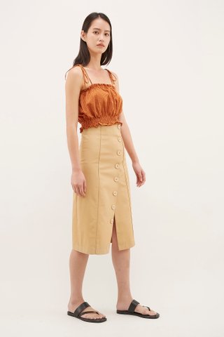 Hasen Asymmetrical Midi Skirt