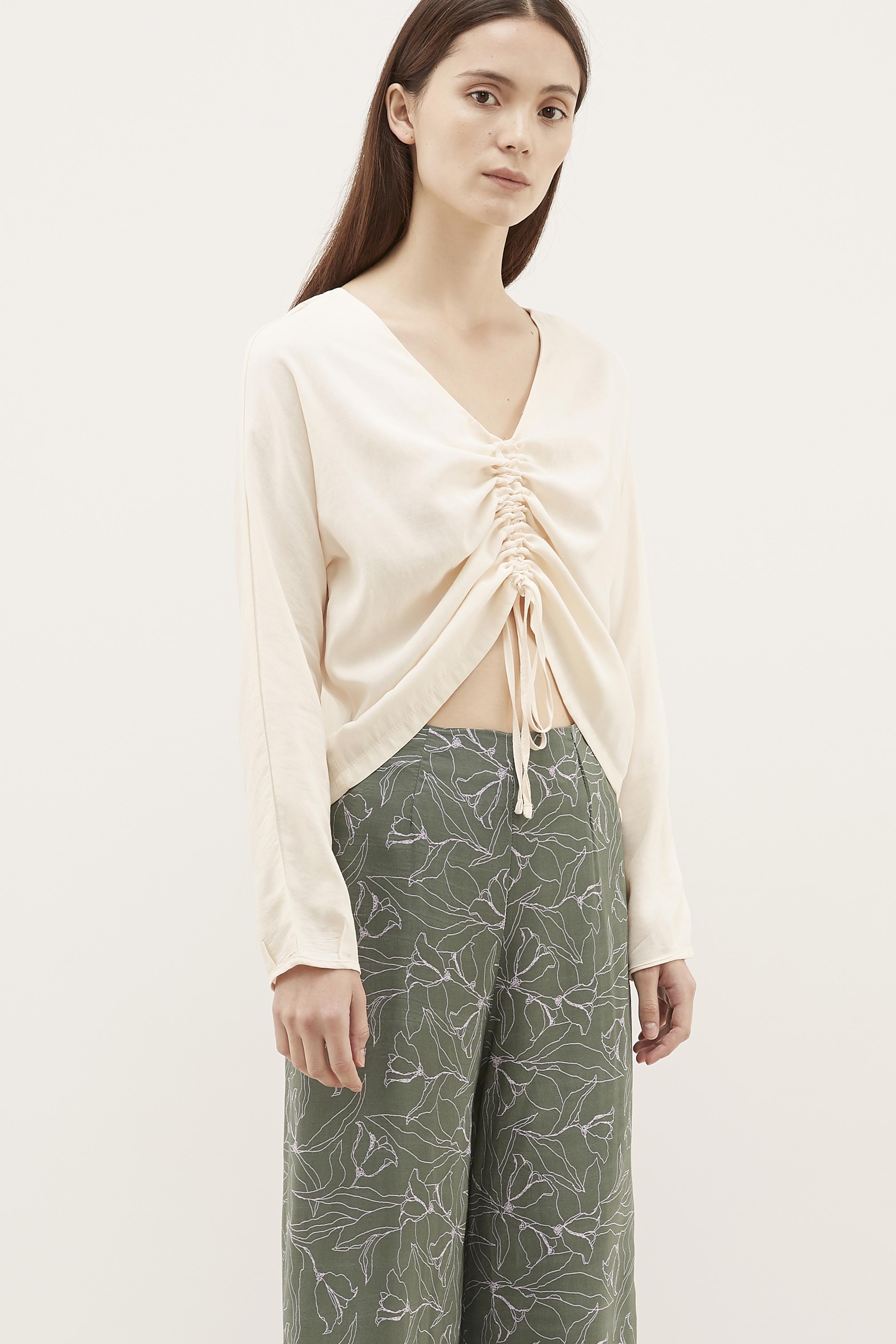 Sayra Ruched-front Blouse 