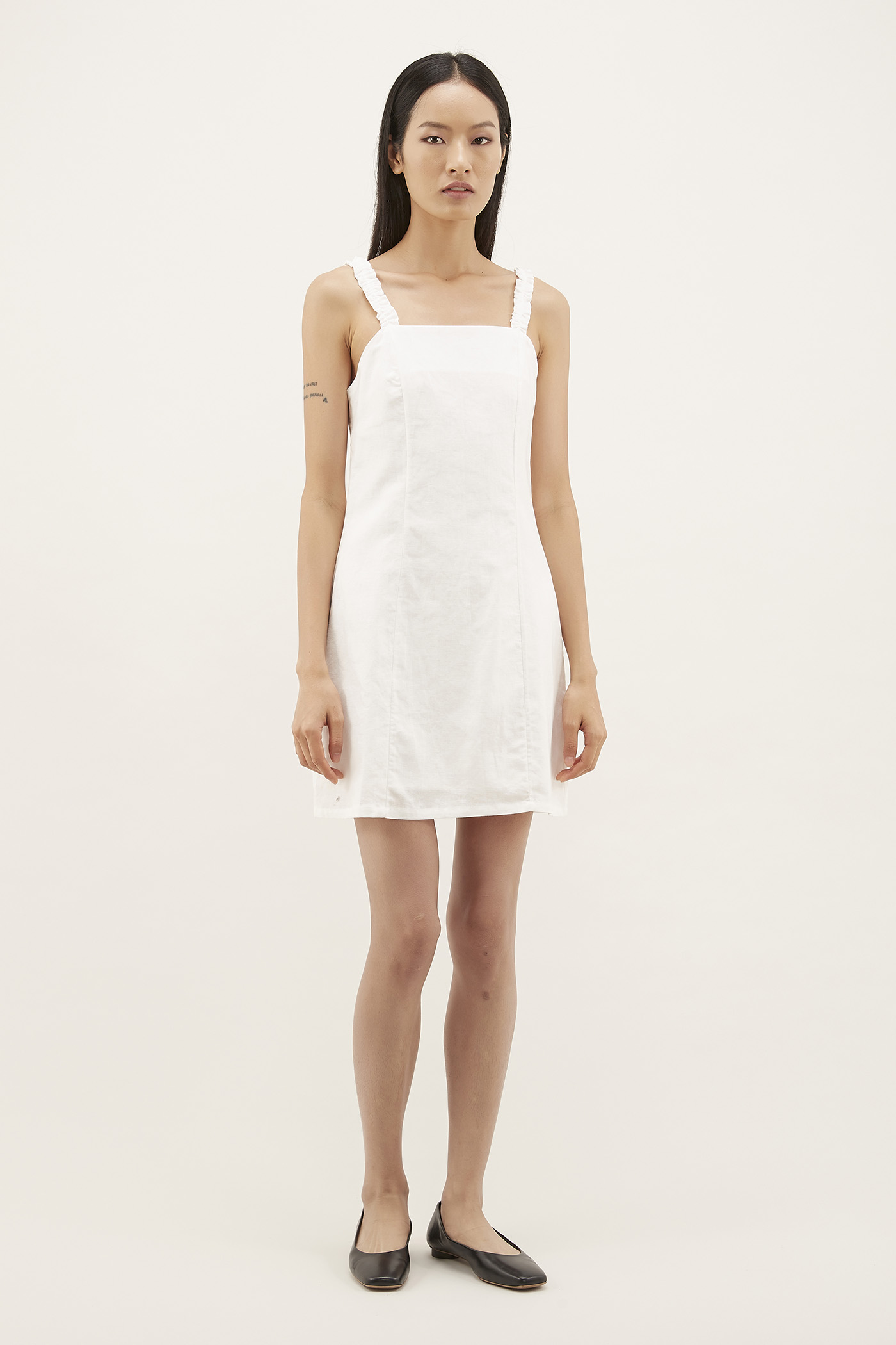 Almah Ruched-strap Mini Dress 