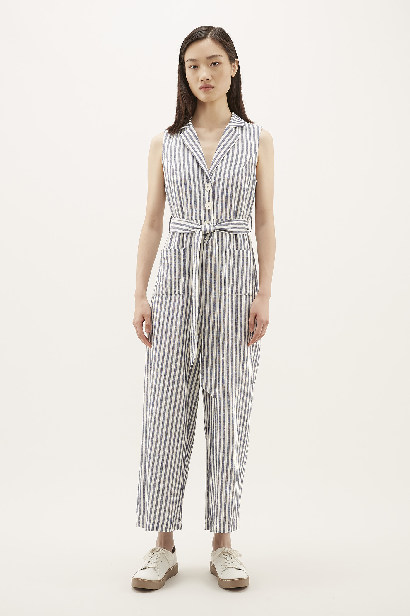 Harleigh Pleated-Front Jumpsuit