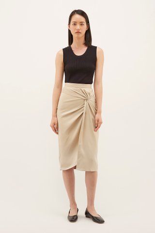 Veanna Twist-front Skirt