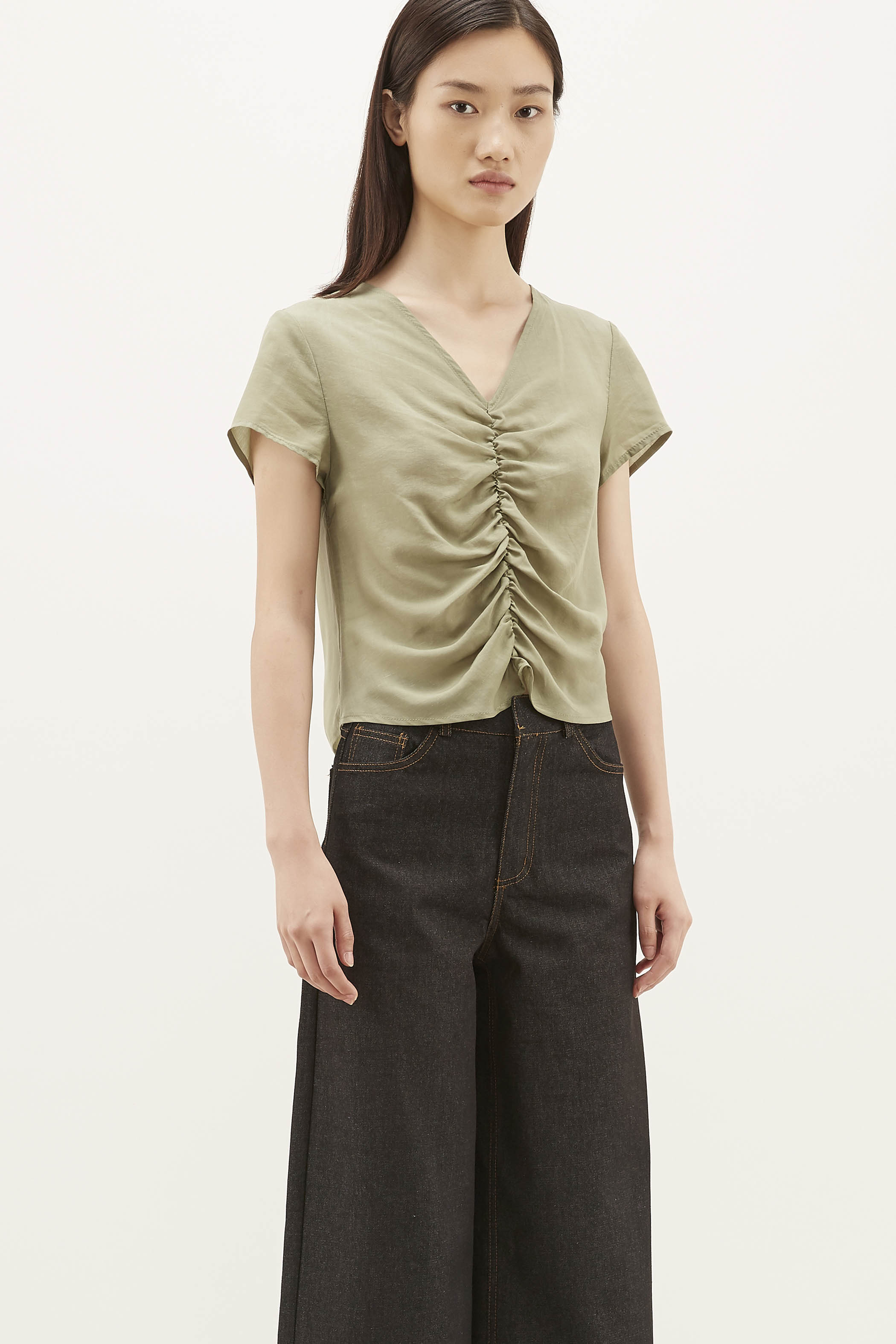 Vayl Ruched-front Blouse