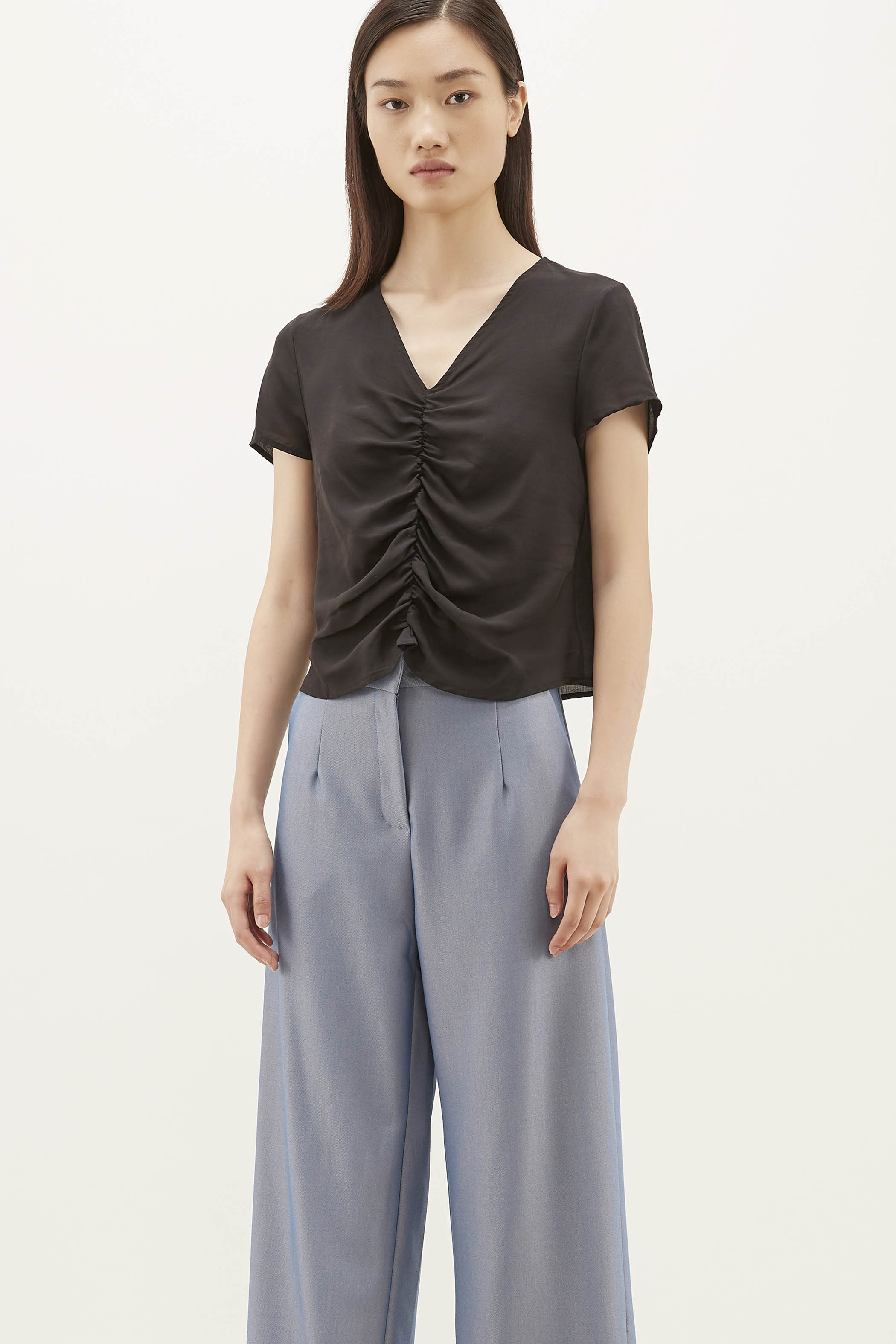 Vayl Ruched-front Blouse