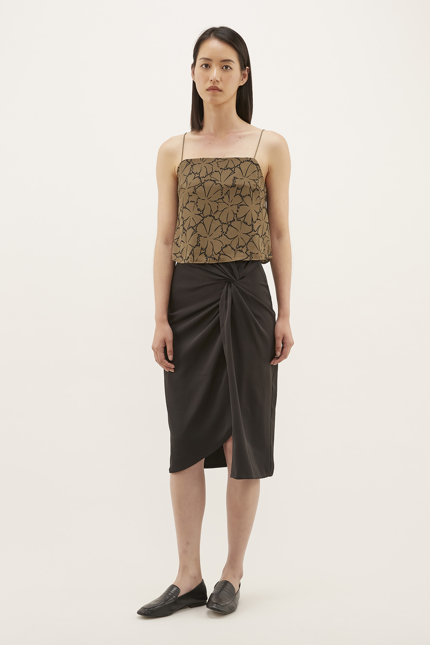 Veanna Twist-front Skirt