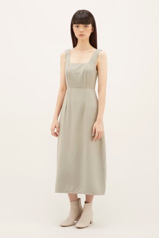 Korina Square-neck Midi Dress 
