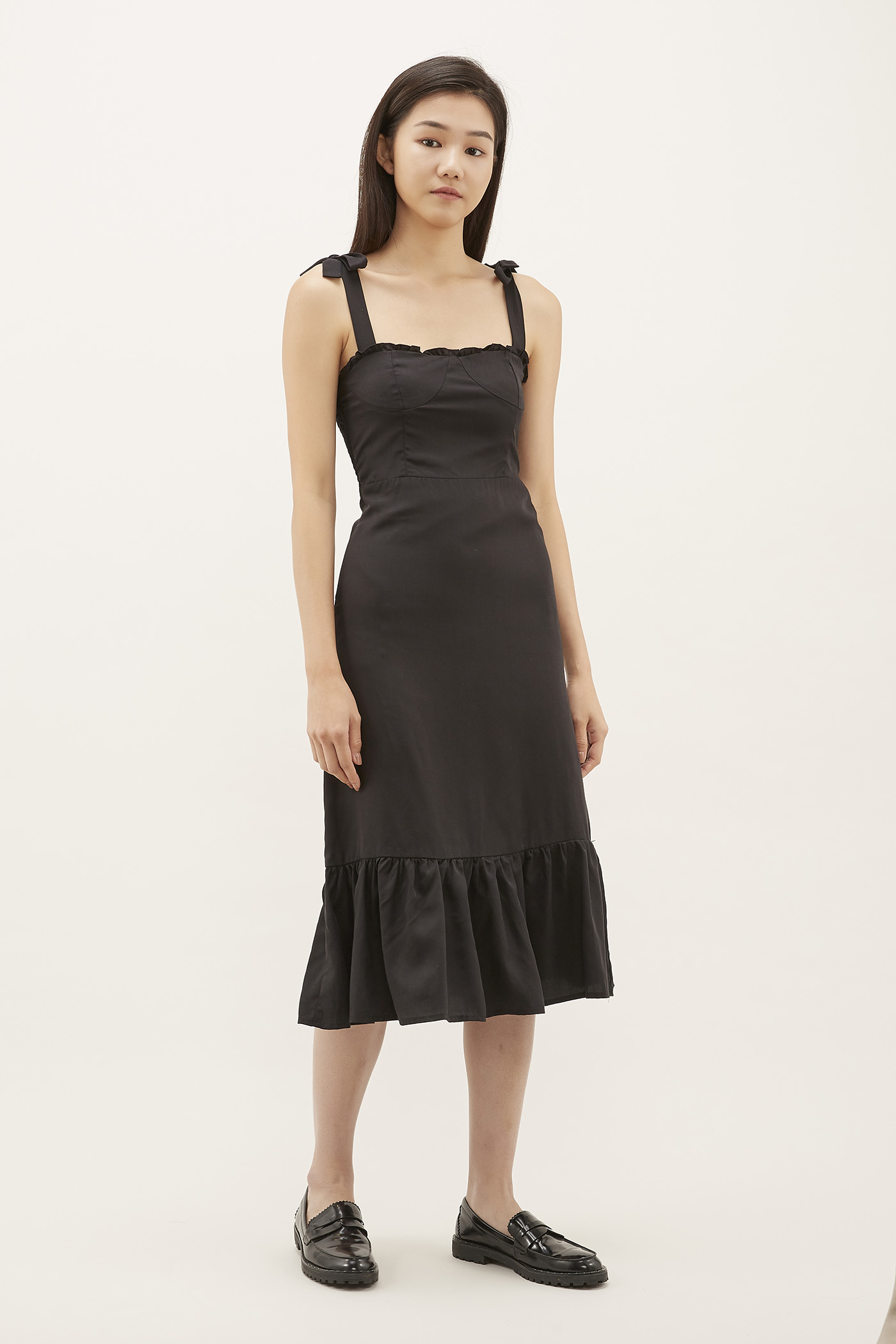 Varita Frill-trim Fitted Dress