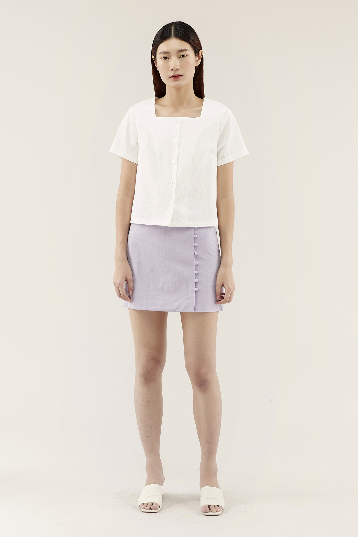 Olisa Side-button Skirt