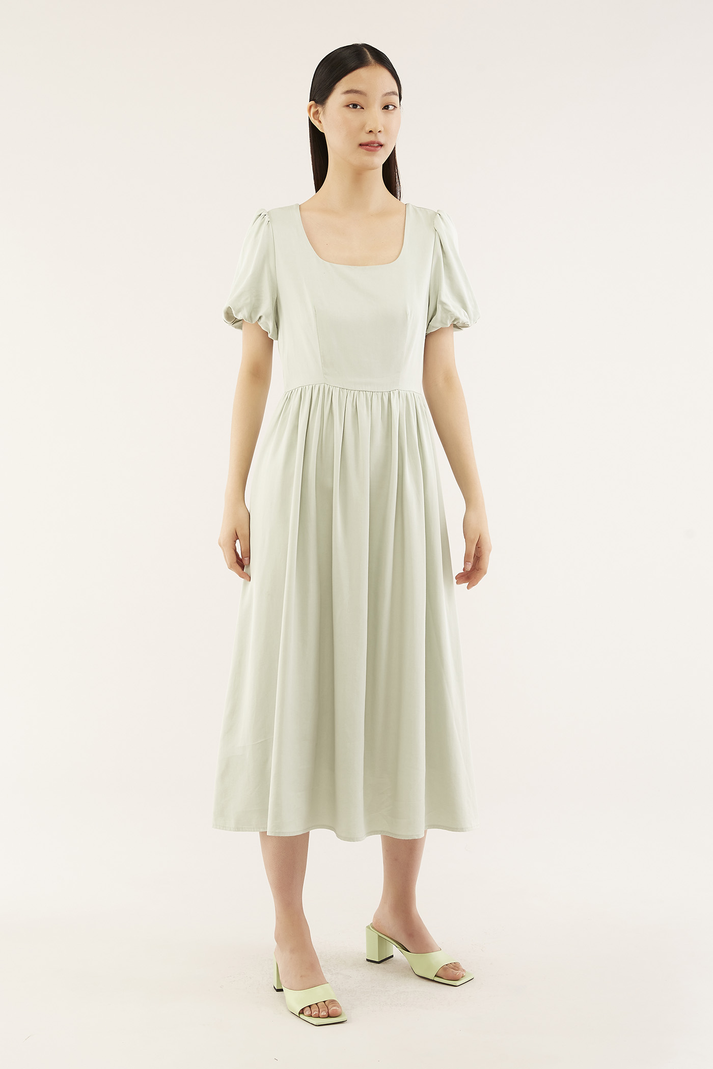 Relene Puff-sleeve Dress 