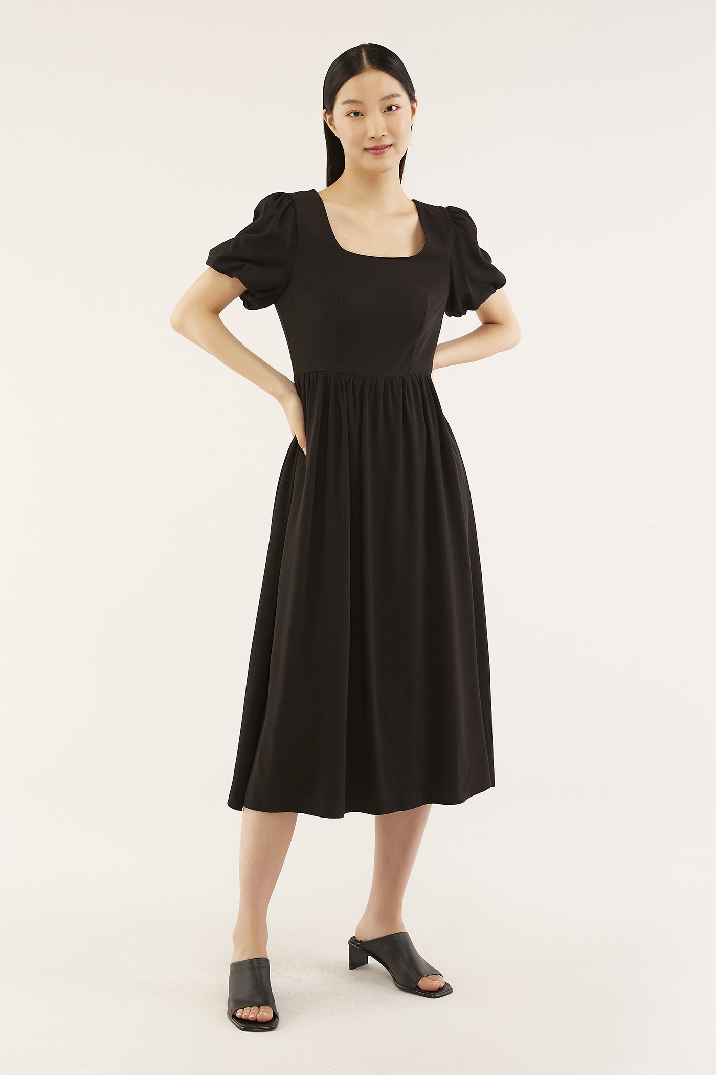 Relene Puff-sleeve Dress 