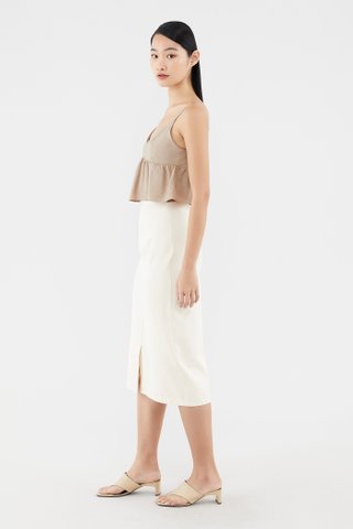Sherlie Front-slit Midi Skirt 