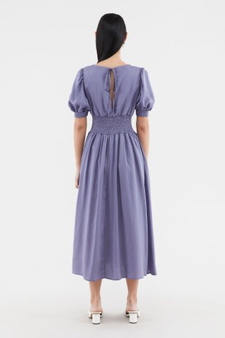 Brenna Shirred Midi Dress 