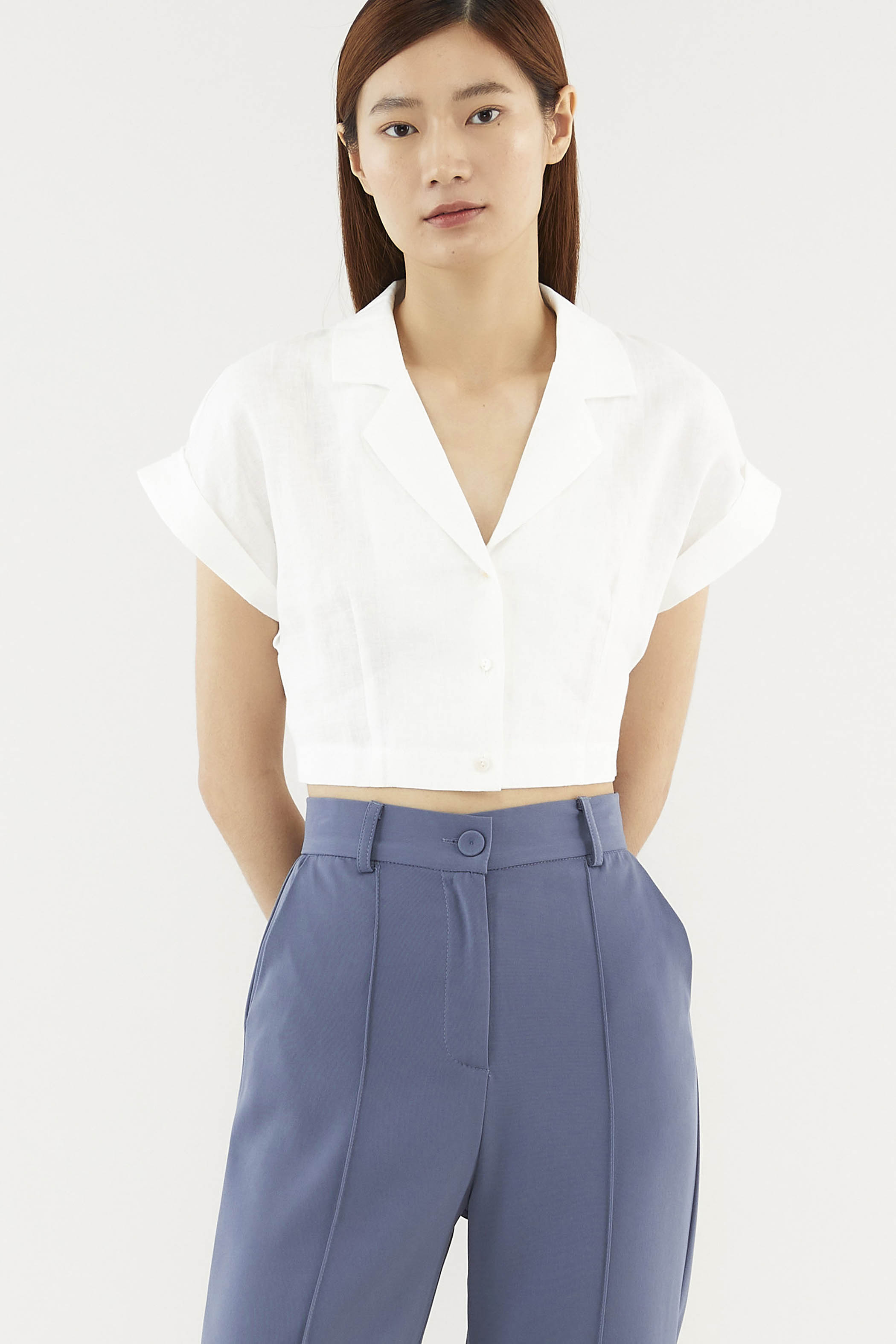 Torya Linen Crop Shirt 