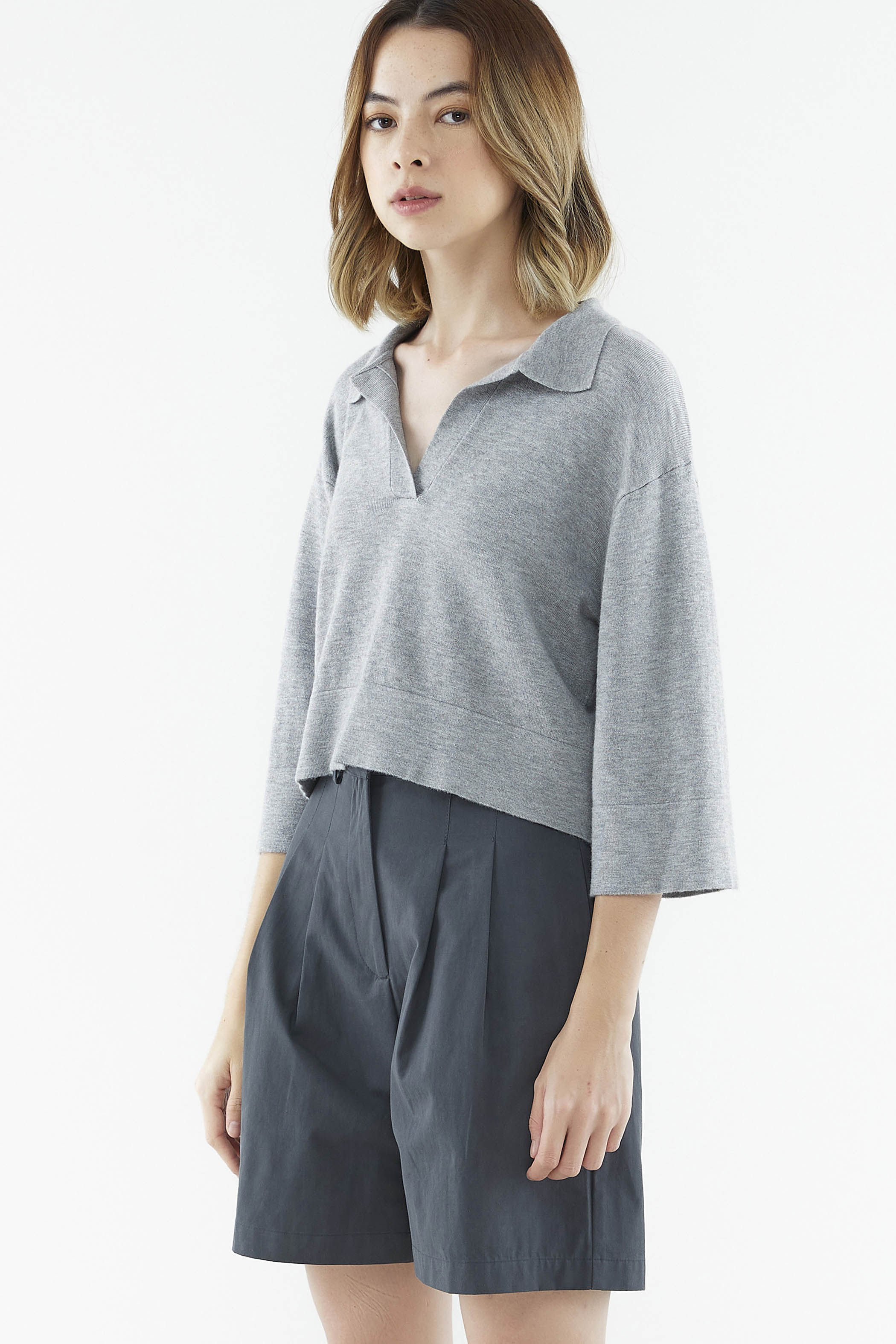 Maysen Collared Knit Top 