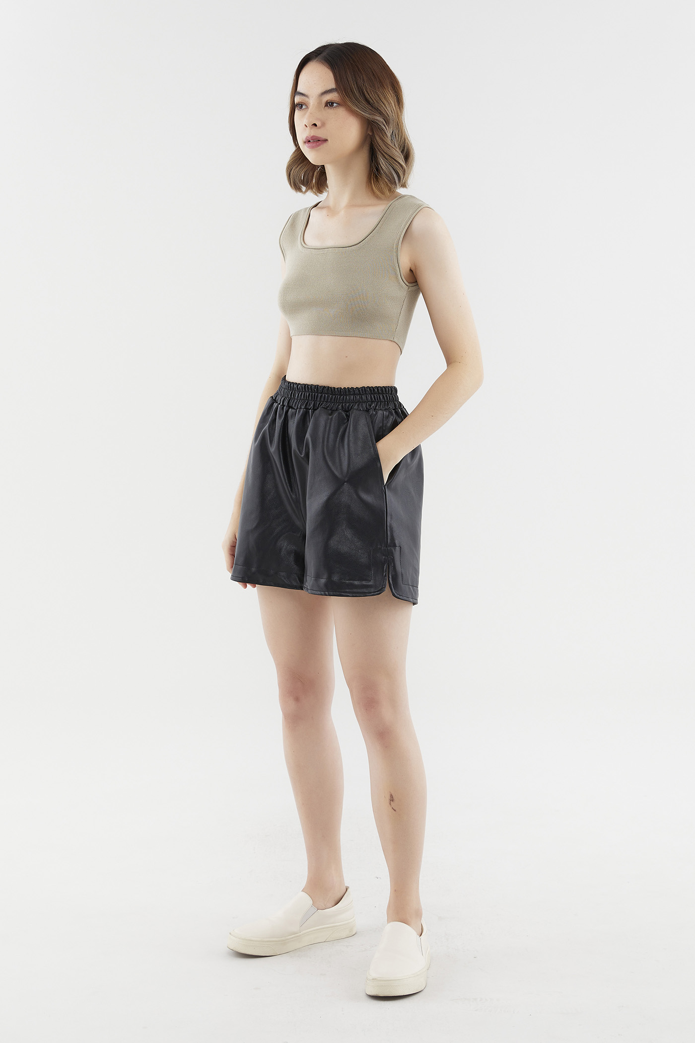 Joella Faux Leather Shorts