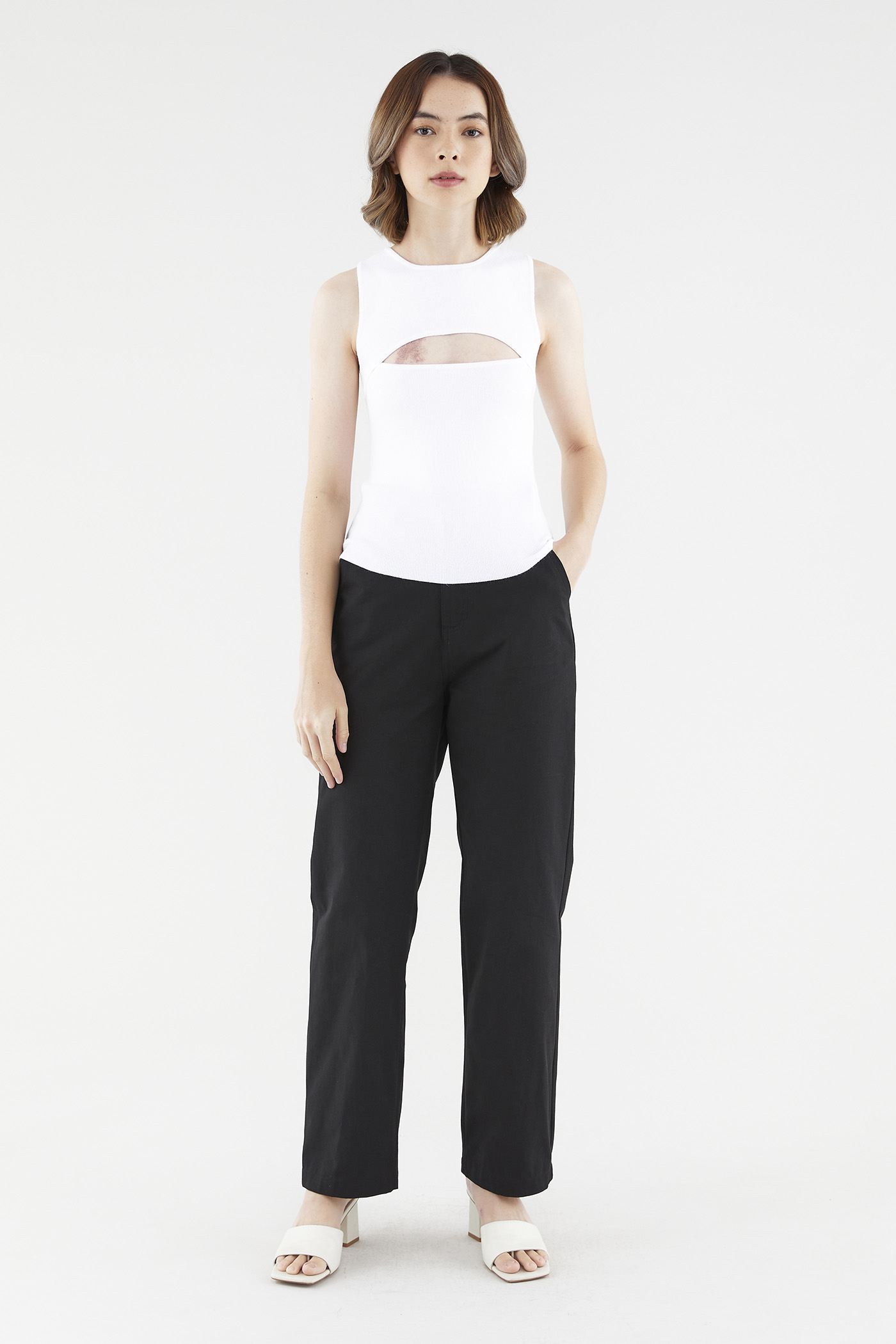 Perle Front Cut-Out Top