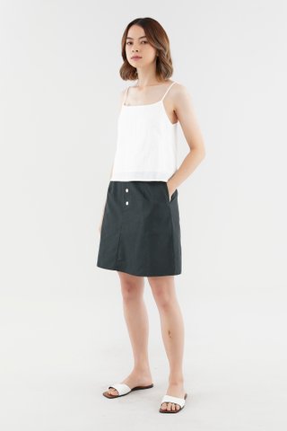 Goldia Buttoned Mini Skirt