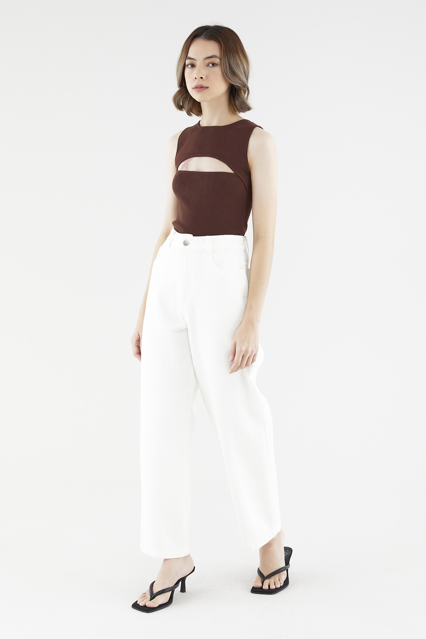 Perle Front Cut-Out Top