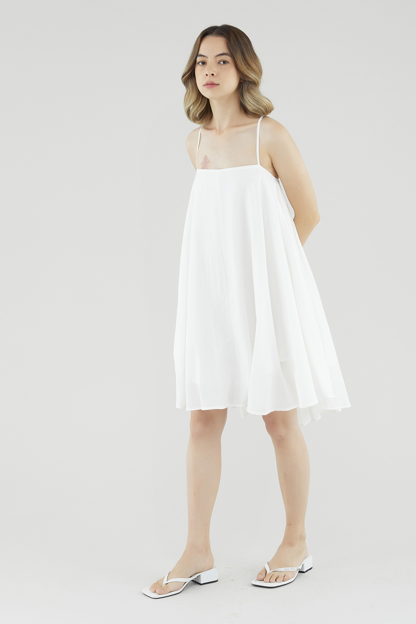 Hecver Ruched Waist Full Skirt