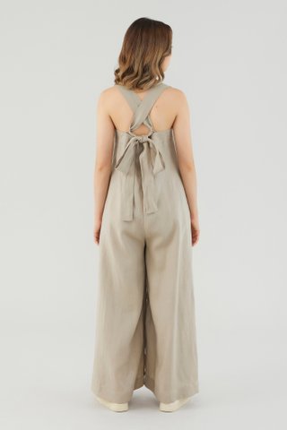 Dorene Linen Tie-Back Jumpsuit
