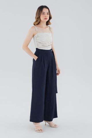Palmer Linen Pleated Top