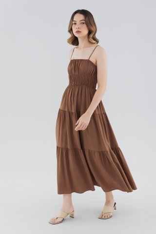 Kaleesa Shirred Maxi Dress
