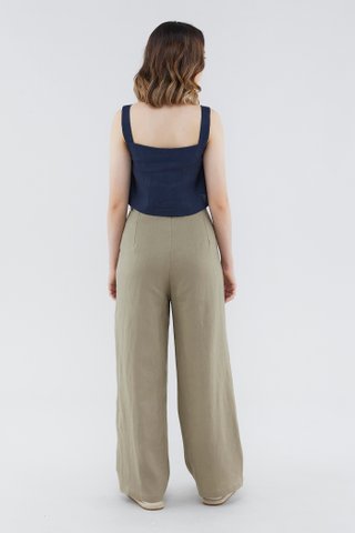 Kathryn Linen Cropped Top
