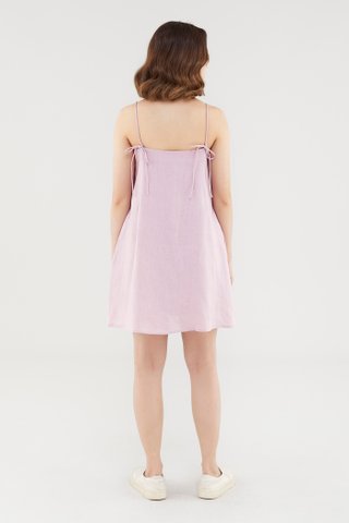 Aurova Linen Back-Tie Dress