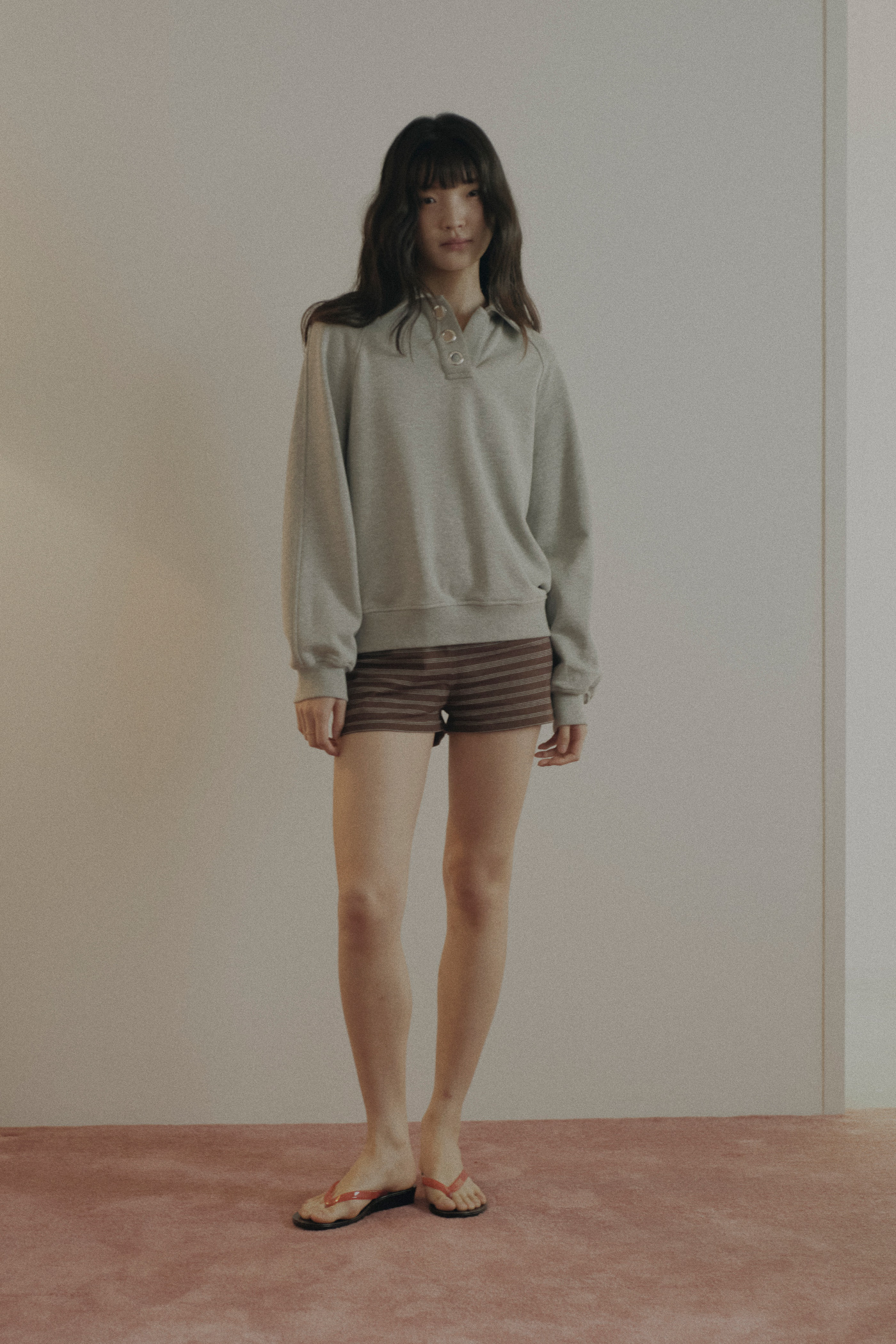 Collared Fleece Sweatshirt